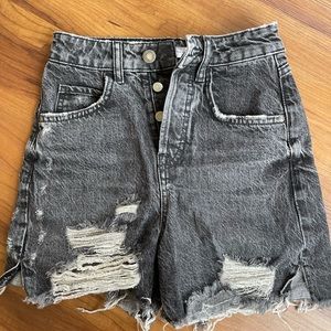 Zara high waist denim shorts